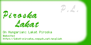 piroska lakat business card